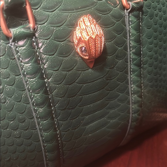 New Unused Kurt Geiger Green Crocodile-Embossed Handbag - Picture 2 of 8